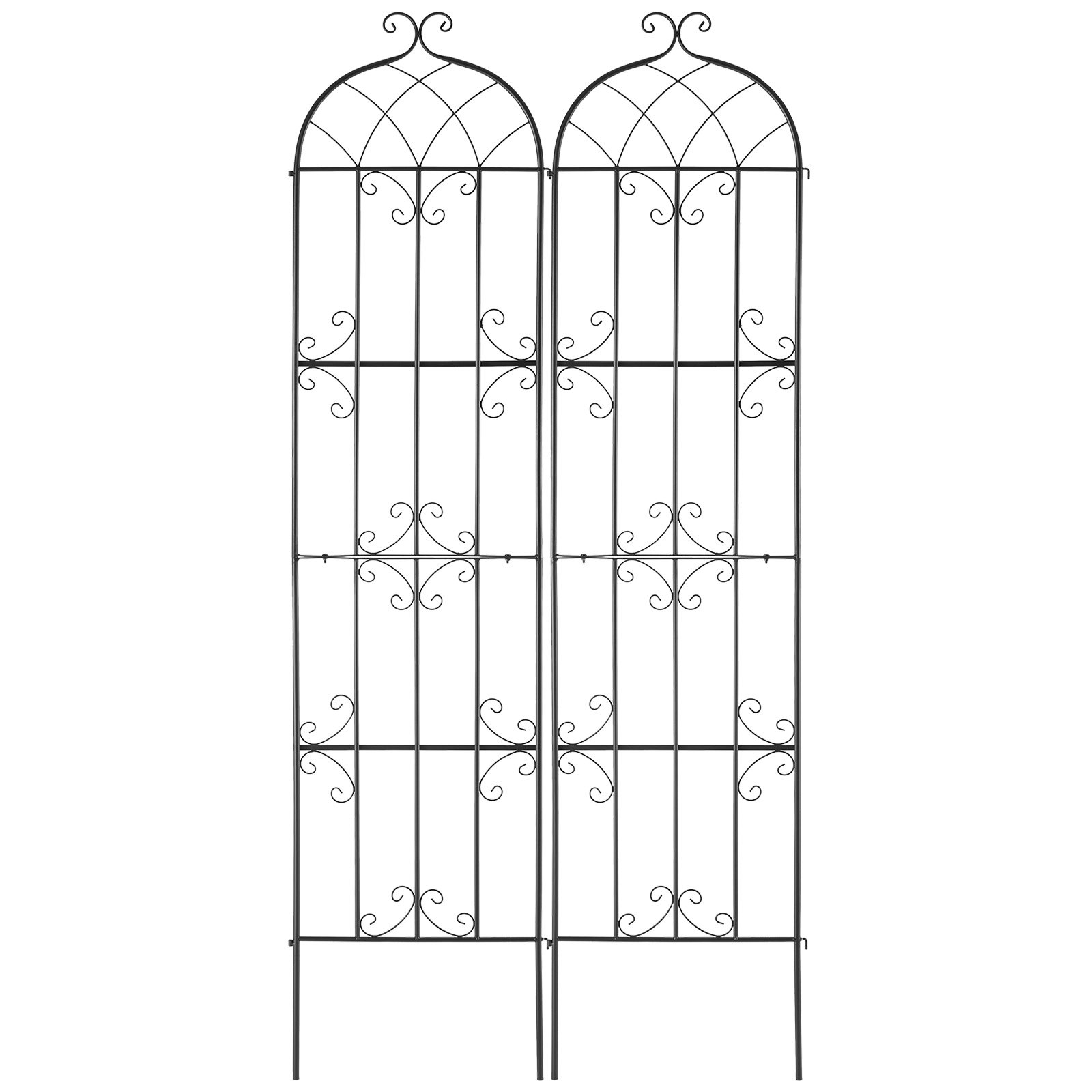 Enrejado de jardín de metal 87x20 pulgadas, para plantas trepadoras, 2 unidades
