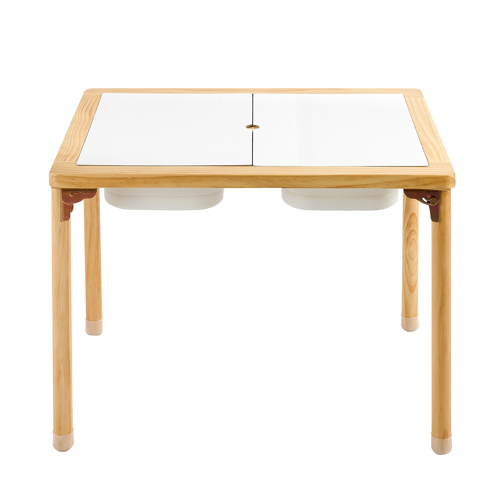 Sensory Table For Toddlers, Foldable Wooden Kids Activity Table With Double-Sided Board, Storage Bins, And Non-Slip Feet, For Boys And Girls Playing Sand And Water, Drawing, Studying, Dining