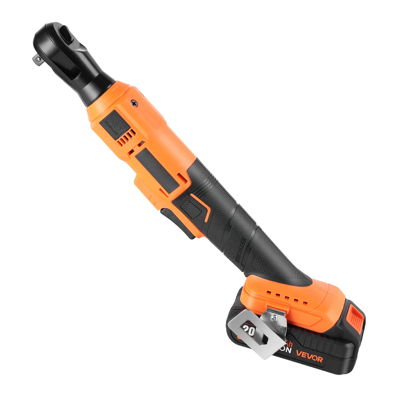 Cordless Ratchet Wrench, 3/8 Inch Drive, 230 RPM, Up To 88 Ft-lbs Of Torque, Battery Powered Electric Ratchet Wrench Set With Two 2.0Ah Batteries, Charger, Sockets, Adaptors And Cloth Bag