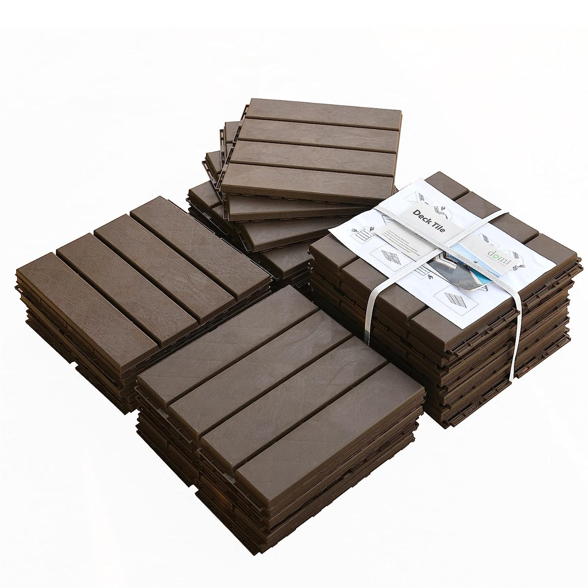 Baldosas entrelazadas para patio de 12x12 pulgadas, compuestas, para exterior, 36 pzas