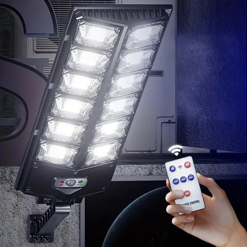 Farola solar exterior LED ultrabrillante, modo luz diurna, para jardín