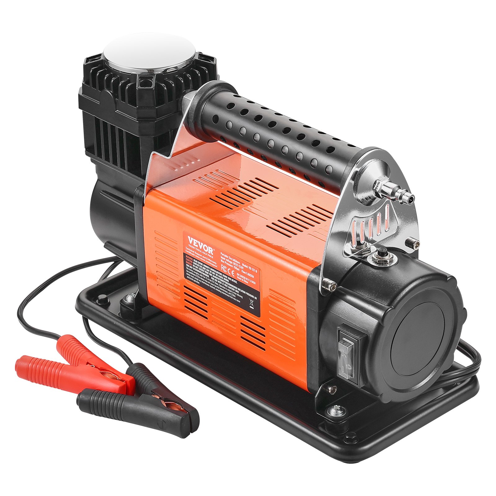 12V Heavy Duty Air Compressor - With Digital Pressure Gauge Tire Inflator Kit, 7.06 CFM Portable Tire Inflator, 150PSI Offroad Air Pump With Adapters For Trucks Car SUV 4 X 4 Vehicle RV