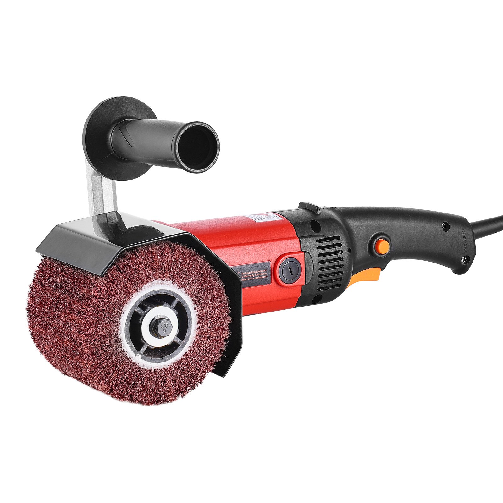 Burnishing Polishing Machine, 1200W 6 Variable Speed Surface Conditioning Tool, Handheld Electric Metal Burnishing Machine With 4 Fiber Polishing Wheels For Stainless Steel, Non-Ferrous Metals
