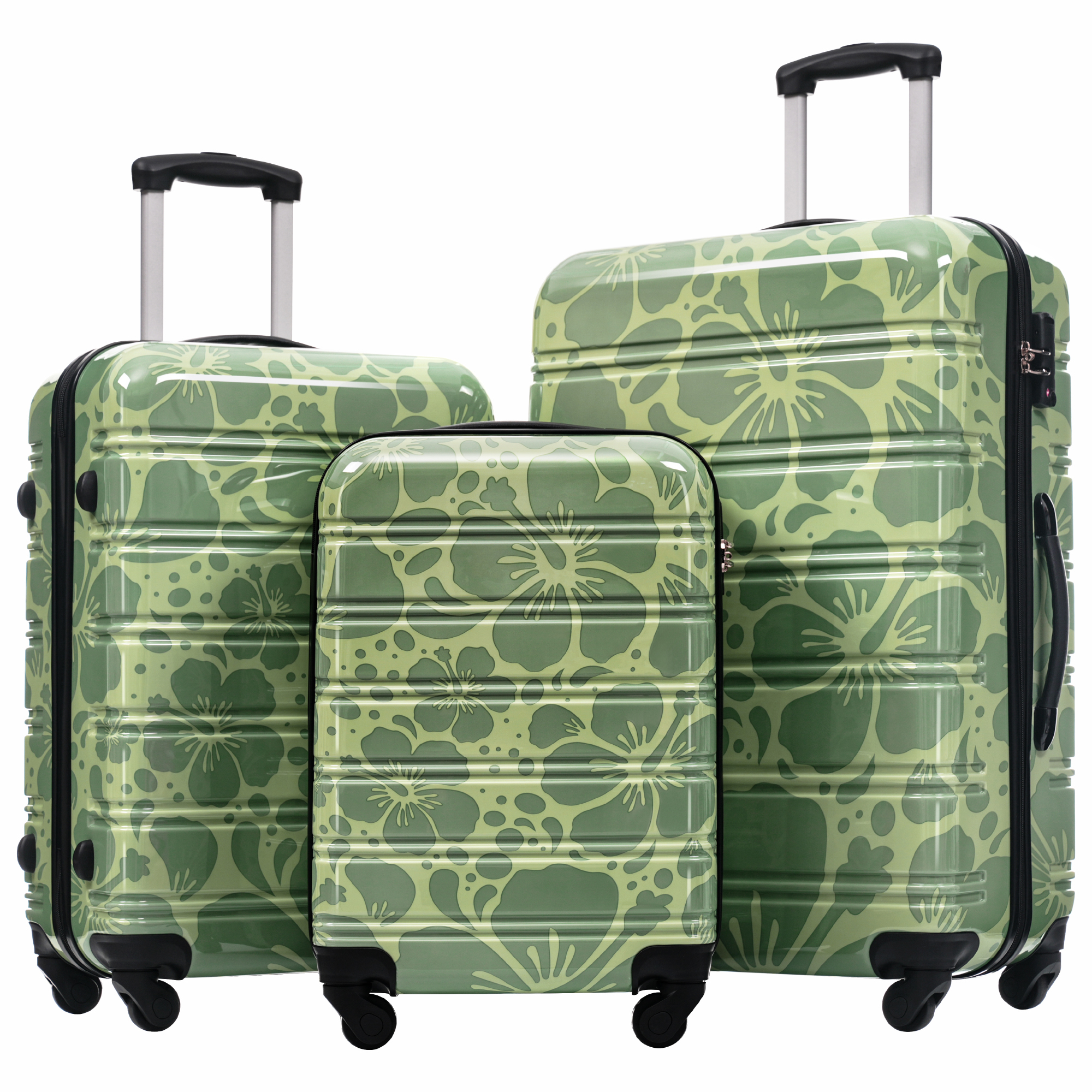 Hardshell Luggage Sets 3 Pcs Spinner Suitcase With TSA Lock Lightweight-20-24-28 Luggages