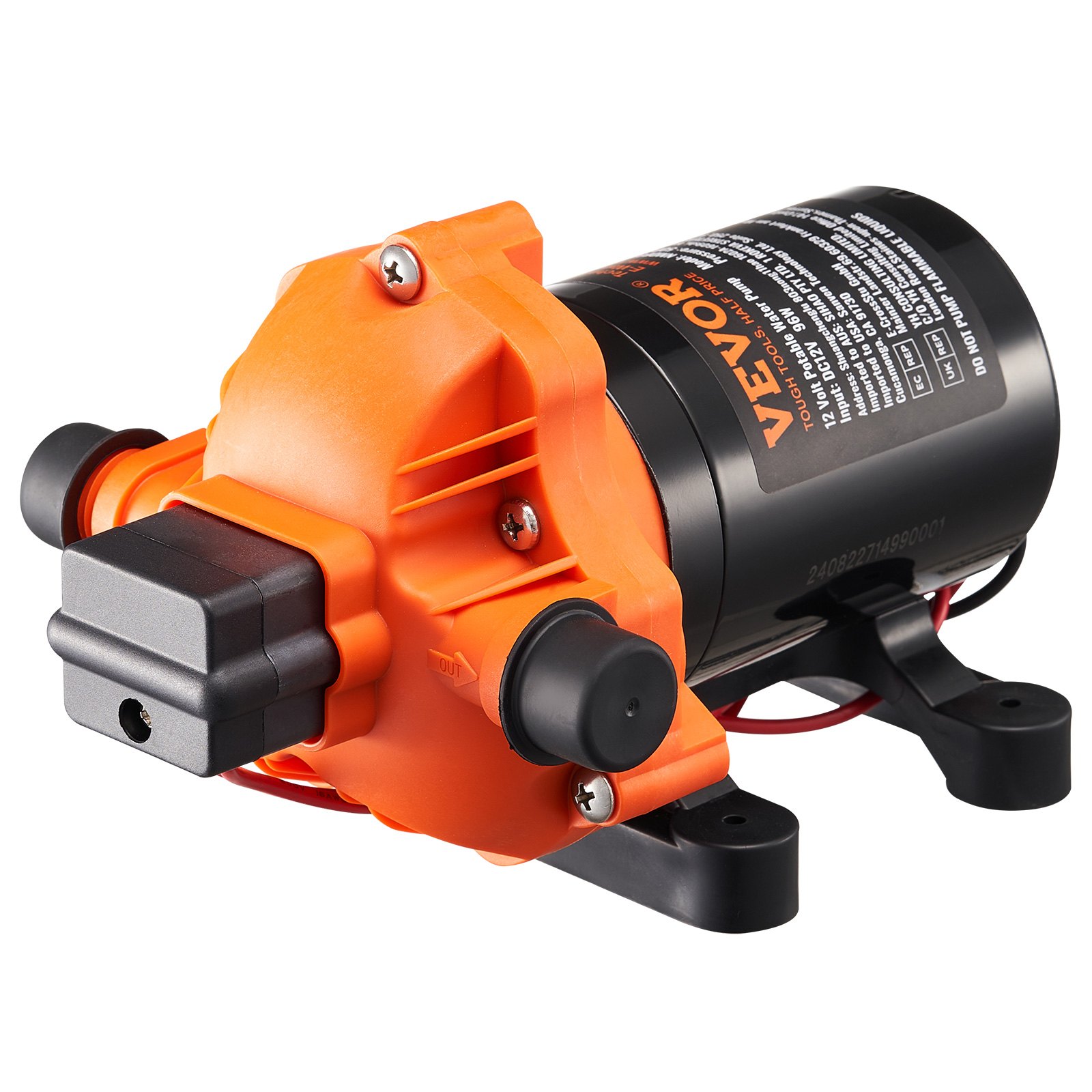 12V Diaphragm Pump 3GPM 11.36 L/min 3-Chamber Water Pump Pressure Switch