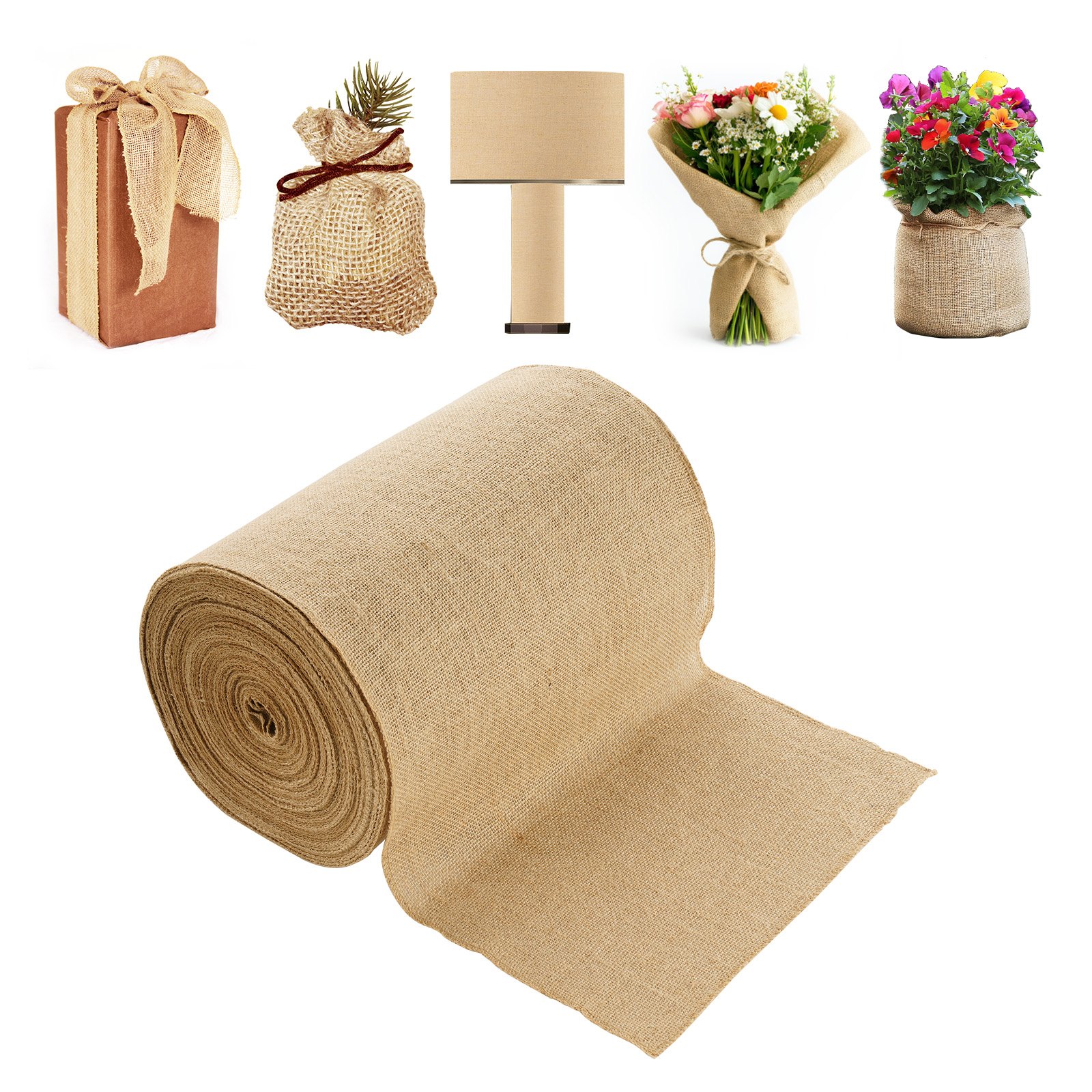 Rollo de tela de arpillera, 14 pulgadas x 150 pies, para manualidades y plantas