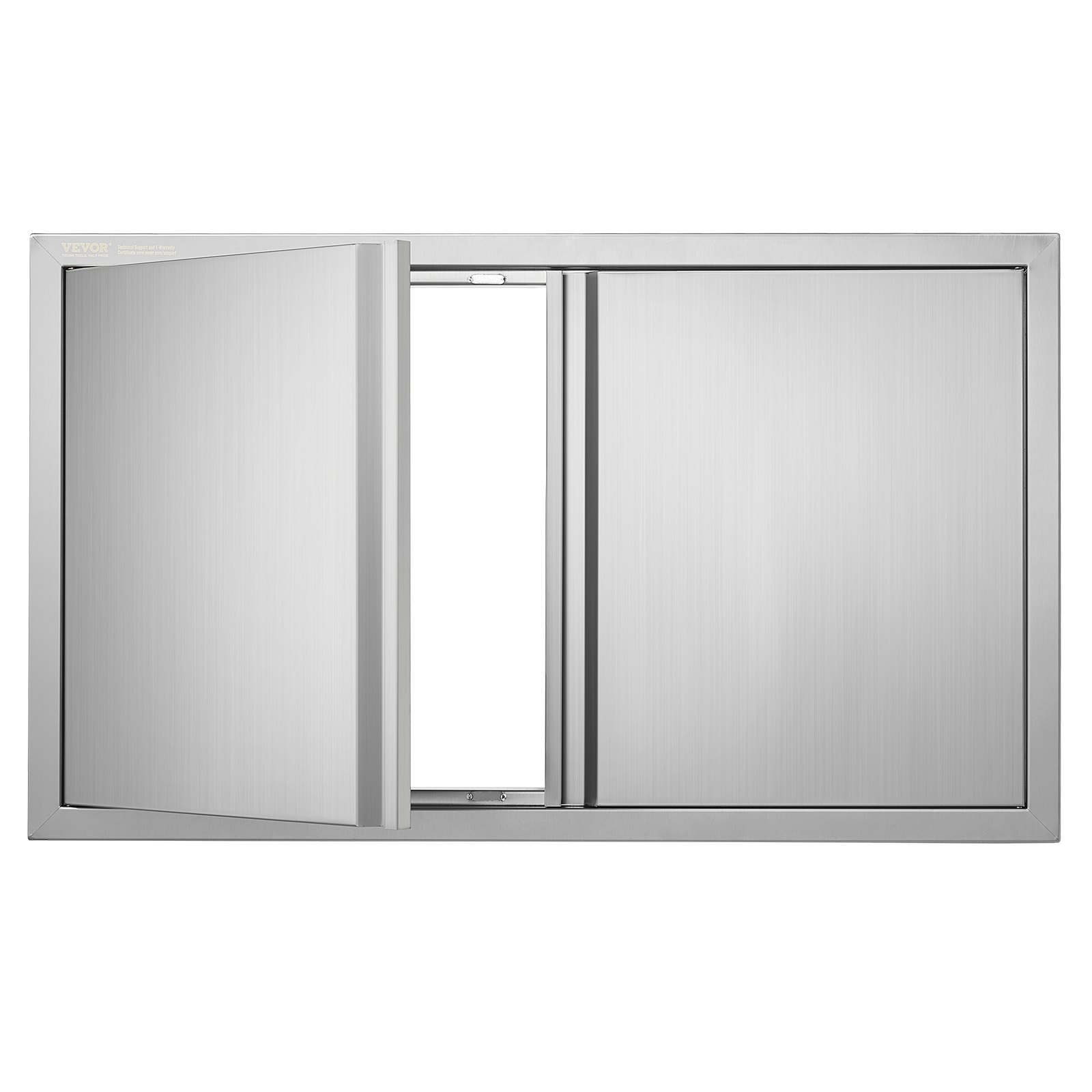 Puerta de acceso doble de acero inoxidable para BBQ, 36 x 21 pulgadas, empotrable