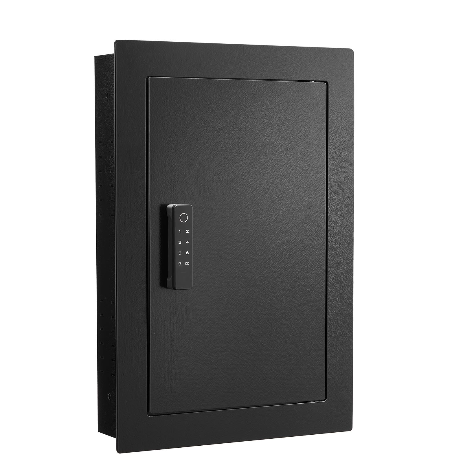 Wall Safe, 3-Tier Hidden Wall Safe With Fingerprint, Password, Key & Turning Knob, Q235 Cold-Rolled Steel In-Wall Box With Adjustable Shelves & Key Holders For Money, Jewelry, Passport, Document