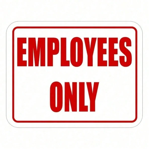 CIFbuy Employees Only Self Adhesive Metal Door Sign Office Business Warning Wall Decor(TikTok, Temu Pick-up Service)