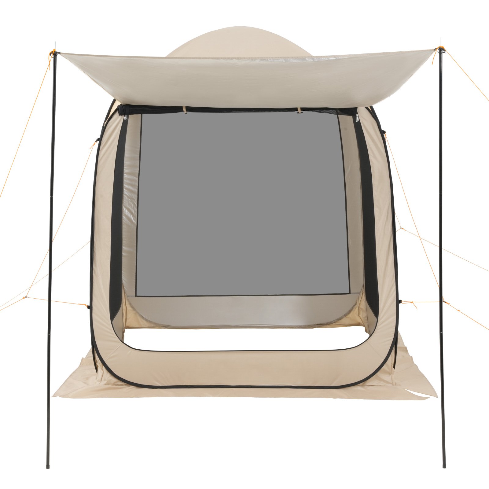 Screen House Tent, 6 X 6 Ft, 4-6 Person Pop Up Screen Tent With Extended Awning, Portable Screened In Canopy With Carry Bag, Netting Sides, For Patio, Backyard, And Outdoor Activities, Beige