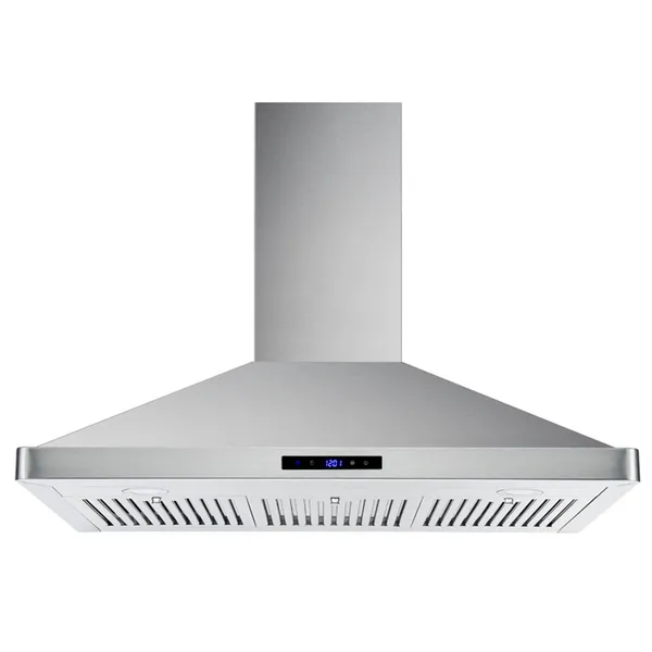 30/36 Inch Range Hood 700CFM Wall Mount Stainless Steel Touch Control 3-speed Stove Vent
