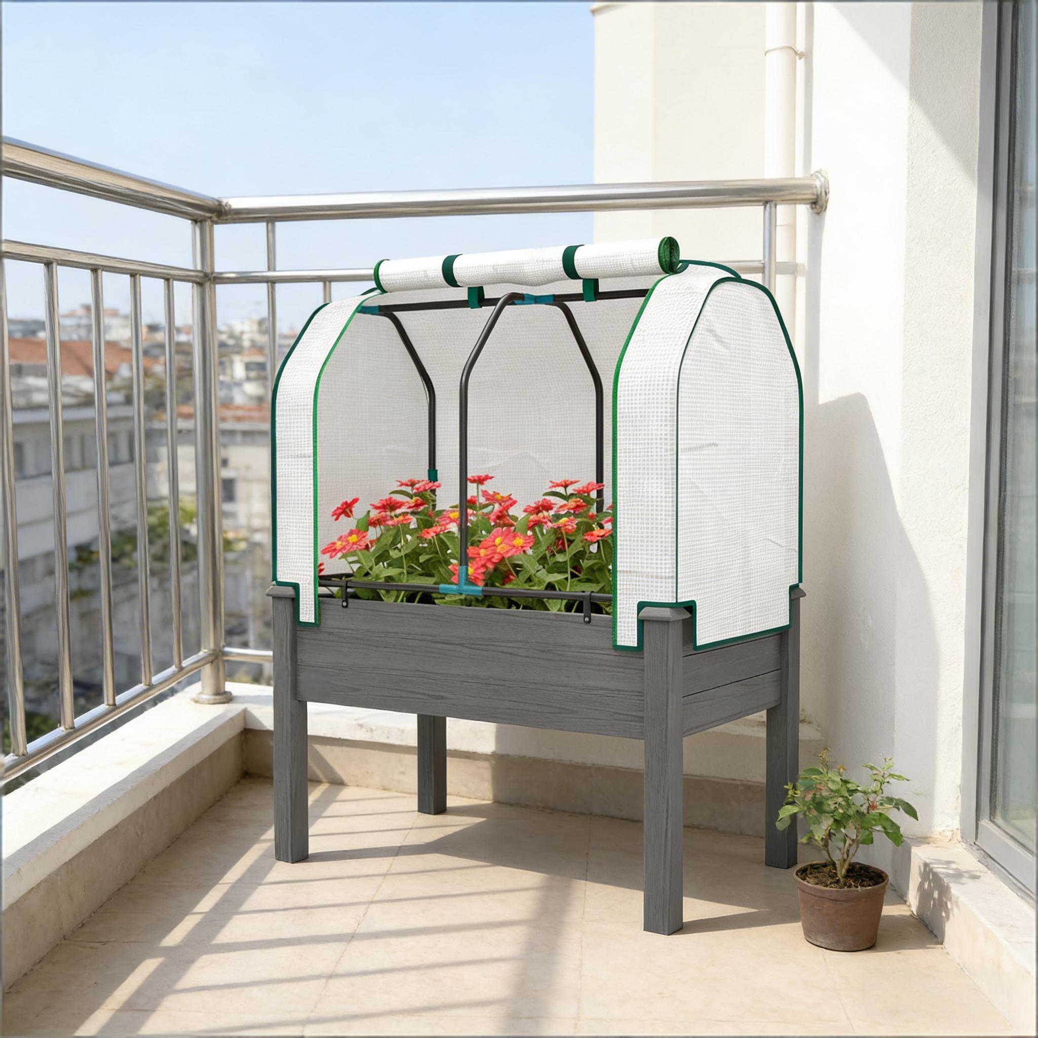 Jardinera elevada práctica.