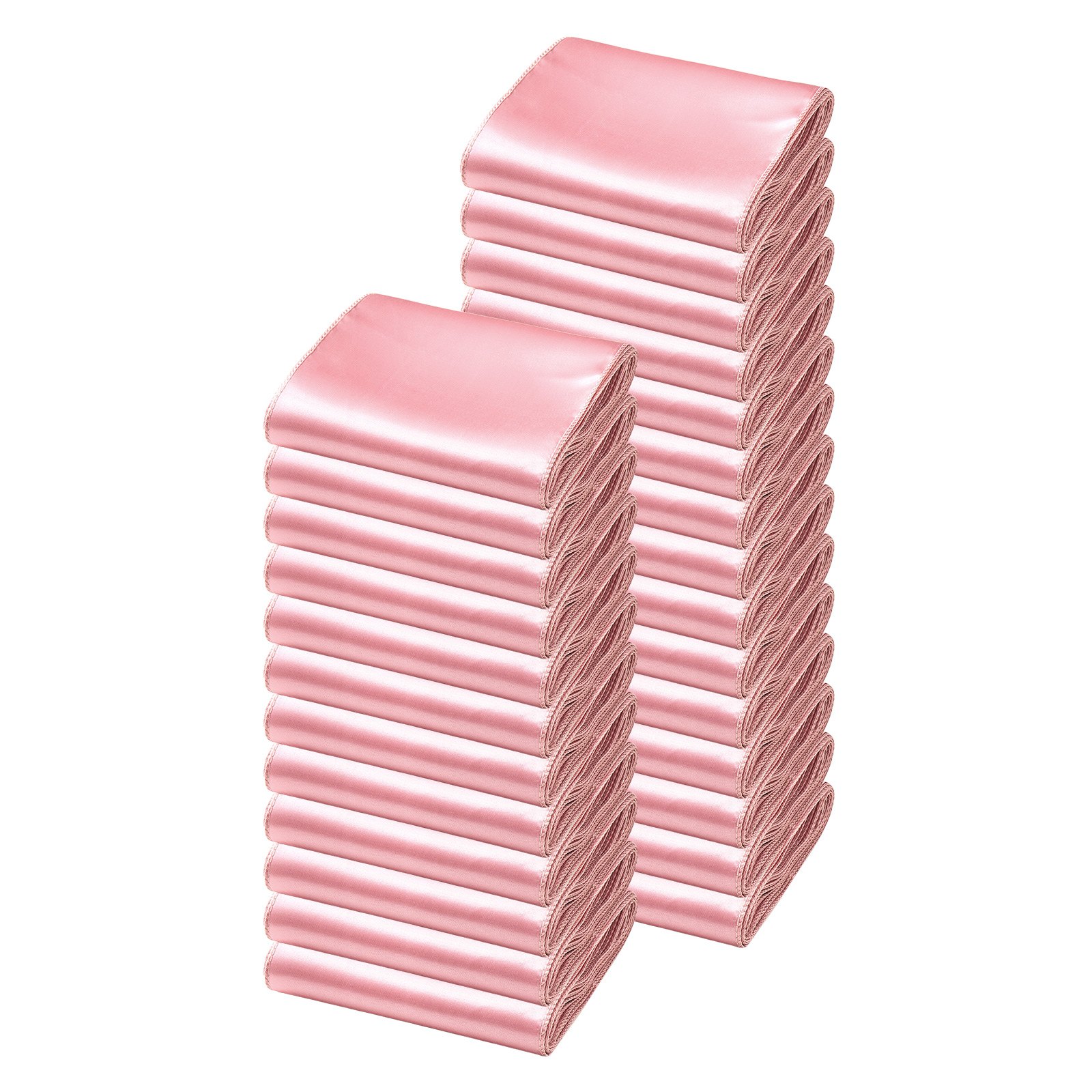 Lazos de satén para sillas, 100 piezas, 7 x 108 pulgadas, oro rosa, para eventos