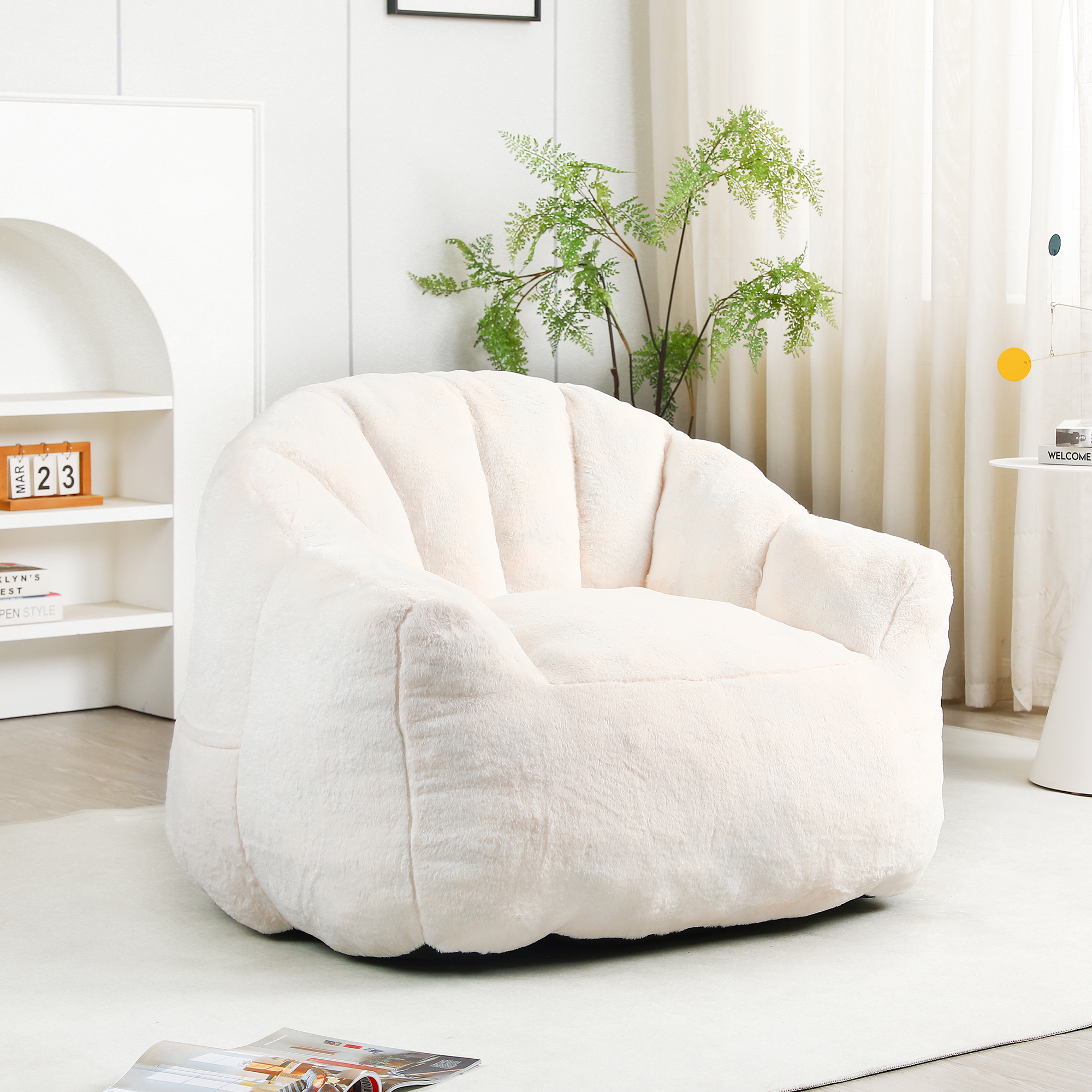 Puf sillón con reposabrazos, relleno de espuma de alta densidad, para adultos
