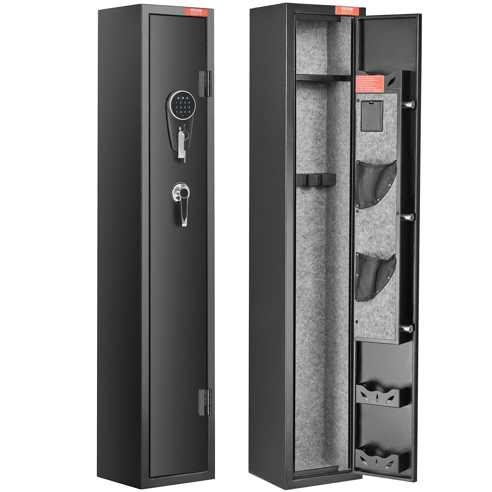 3 Rifles Gun Safe, Rifle Safe With Lock & Digital Keypad, Quick Access Gun Storage Cabinet With Removable Shelf, Pistol Rack, Rifle Cabinet For Home Rifle And Pistols