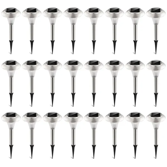 Luces solares para jardín, IP44 impermeables, cambio de color, para caminos (24 unidades)