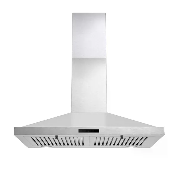 Range Hood 30 Inch, Vent Hoods 30 Inch Stainless Steel, 450 CFM Ductless/Ducted Convertible Kitchen Hood With LED Light Baffle Filters, 3 Speed Exhaust Fan,Touch Control