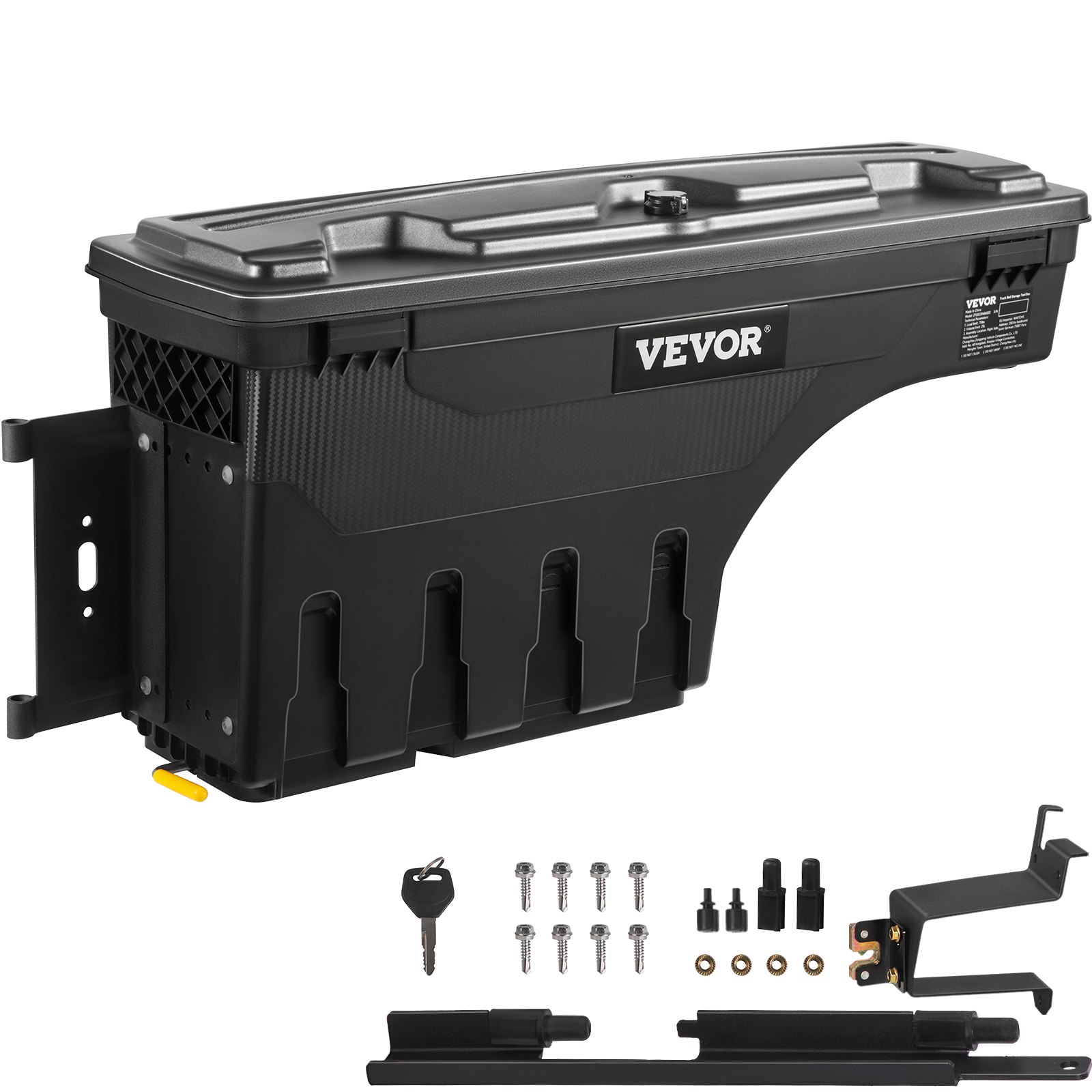 Caja de almacenamiento para camioneta, 6.6 gal/20 L, ABS, Chevrolet Silverado, negra