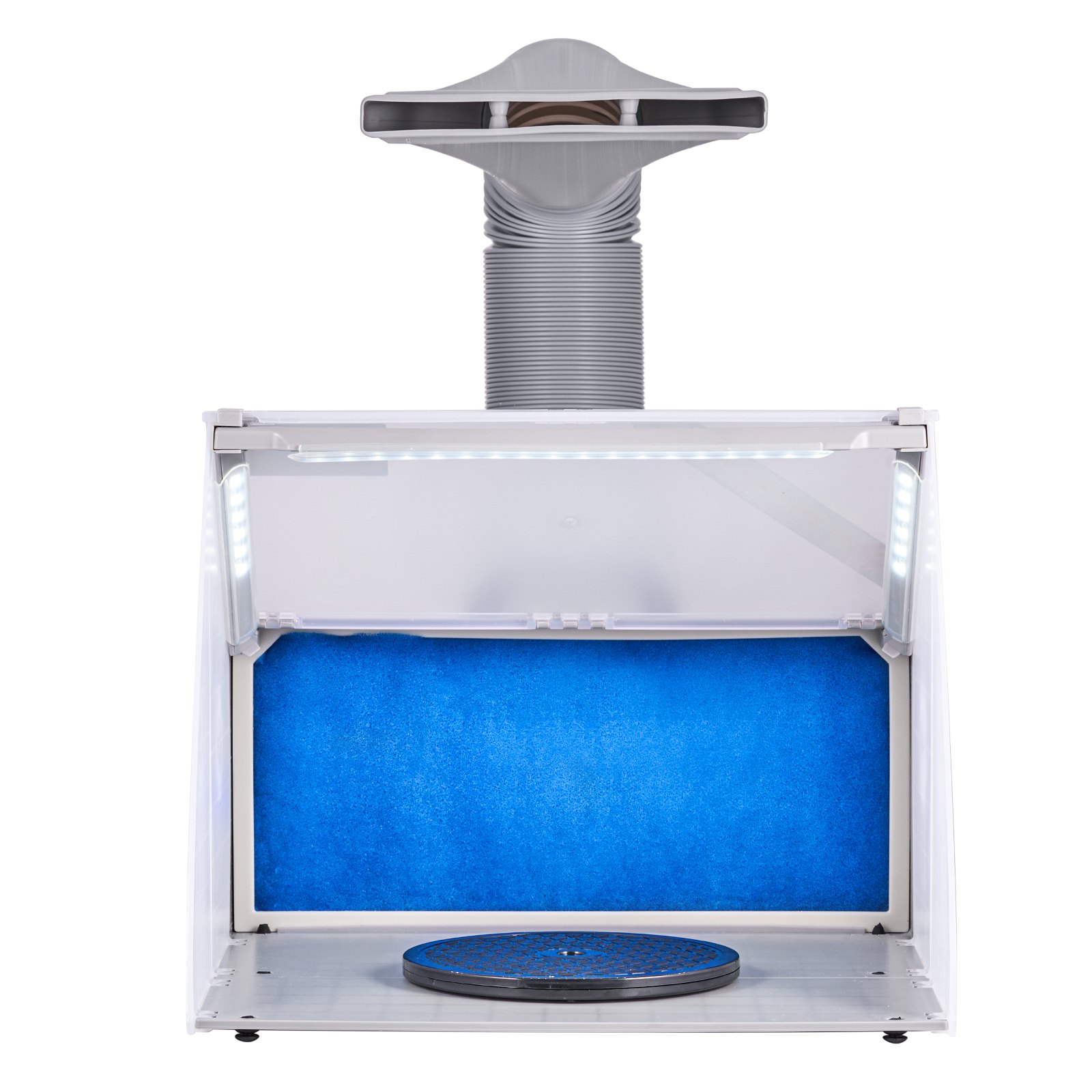 Cabina de pintura portátil para aerógrafo, con luces LED y ventilador de extracción