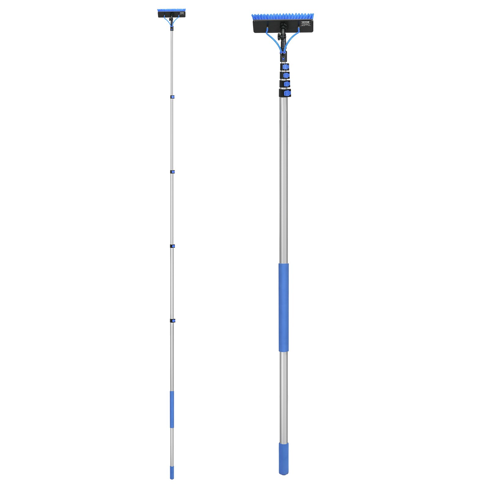 Water Fed Pole Kit, 30FT Solar Panel Cleaning Pole With Extendable Handle, 180° Rotatable Brush Head & 65.6FT Hose, Household & Outdoor Window Cleaner Tool For Caravan Solar Panel Deck