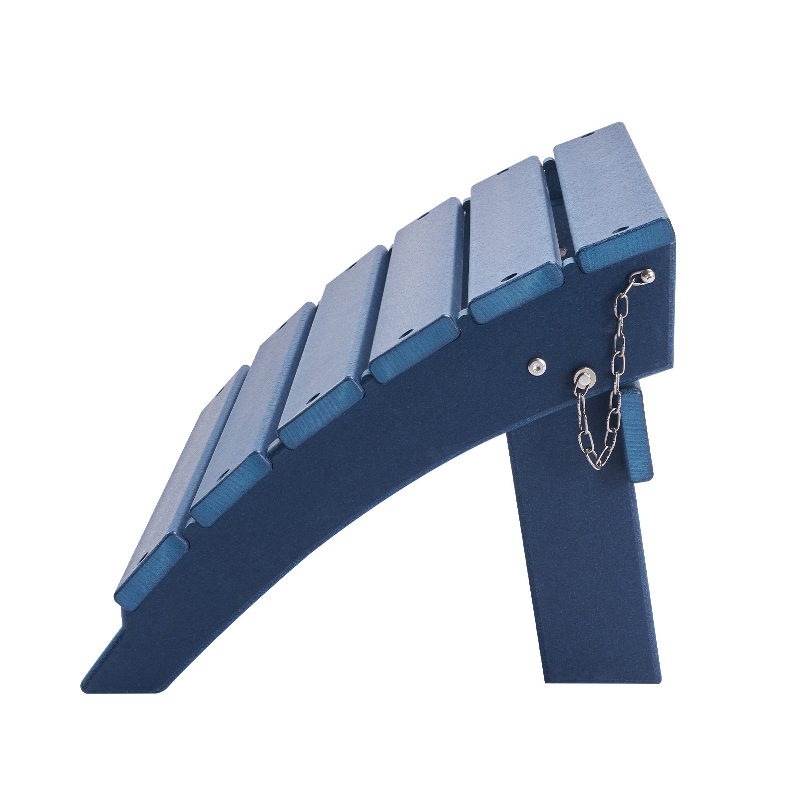 Reposapiés Adirondack plegable de HDPE para patio 15.7 x 18.9 x 13 pulgadas, azul