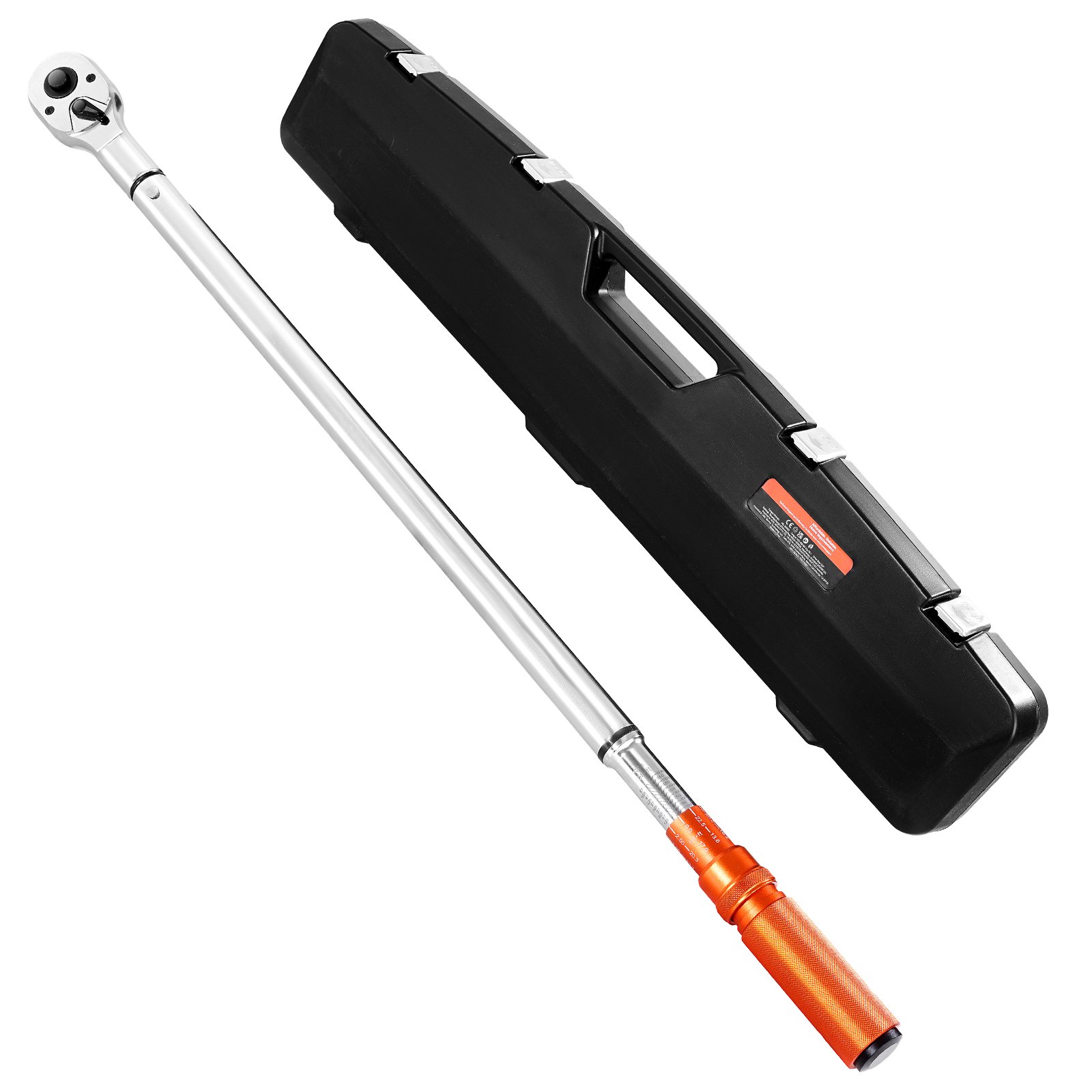 Click Torque Wrench, 3/4 Inch Drive, 100-600 Lbf-ft / 136-814N.m, Dual-direction Torque Wrench Set With Dual Range Scales, 48-tooth, ±3% High Precision, Alloy Steel, For Automobile Repair