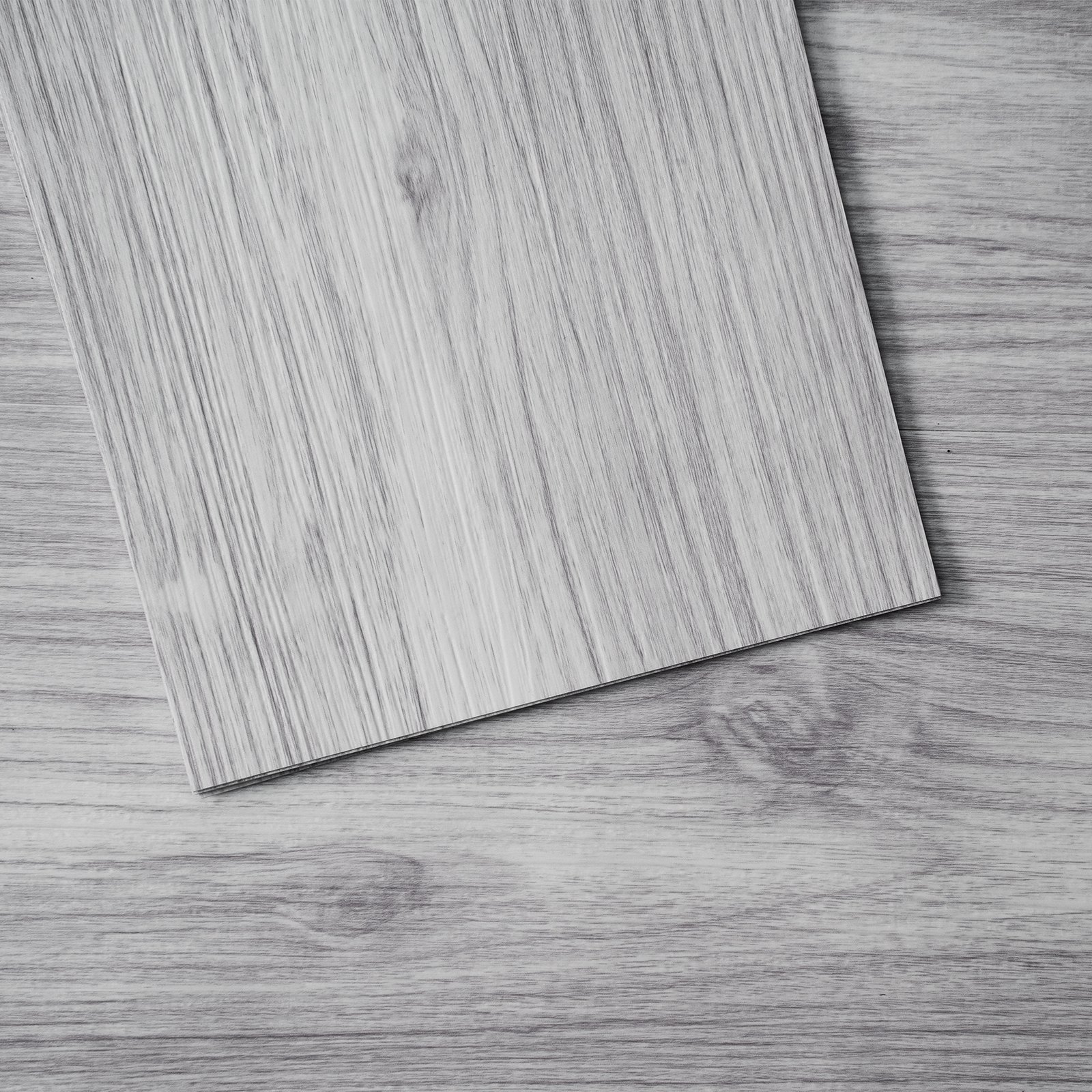 Baldosas de vinilo autoadhesivas para piso, 36 x 6 pulgadas, 20 piezas, 0.62mm, Gris claro