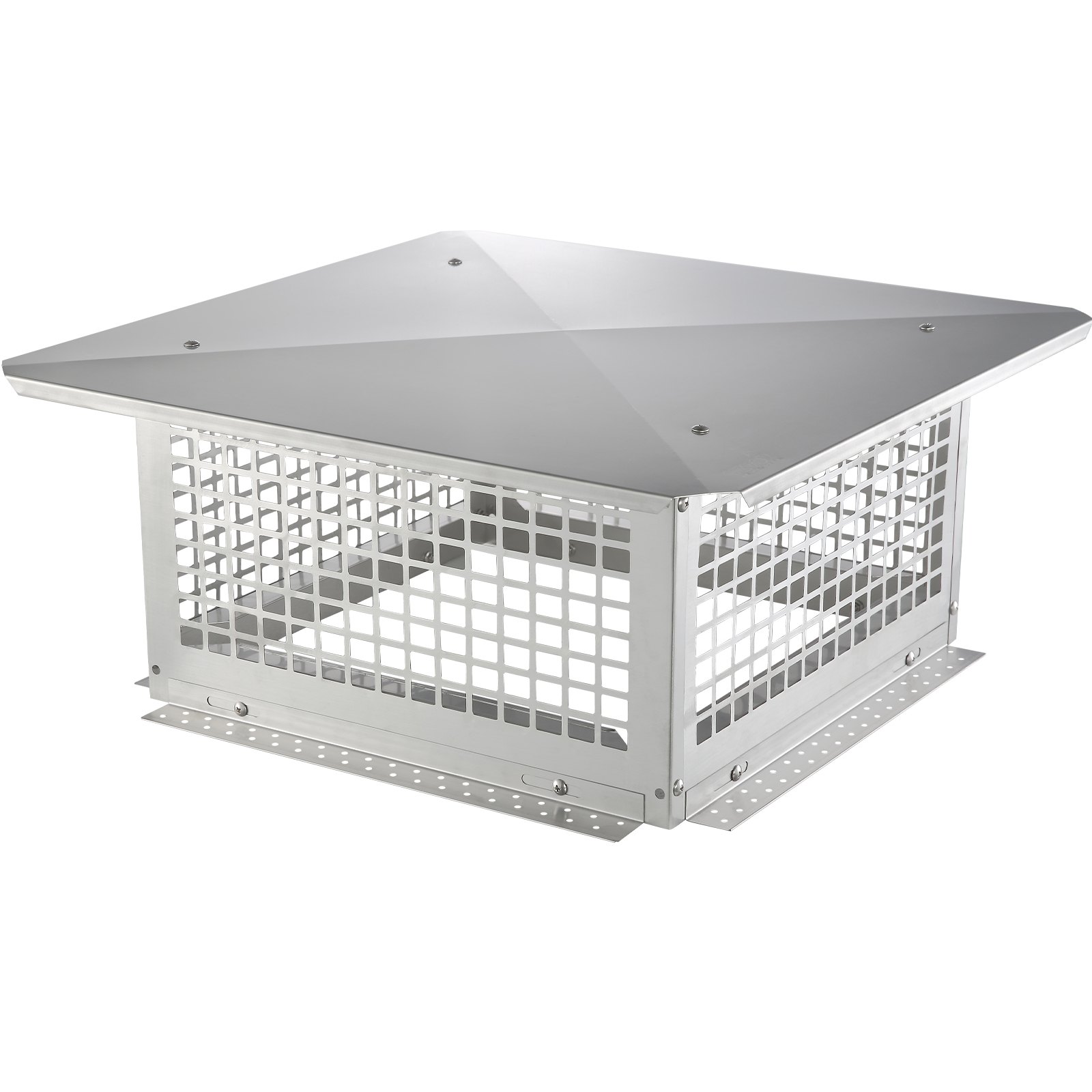 Sombrerete para chimenea de acero inoxidable 304, 17 x 17 pulgadas, plateado