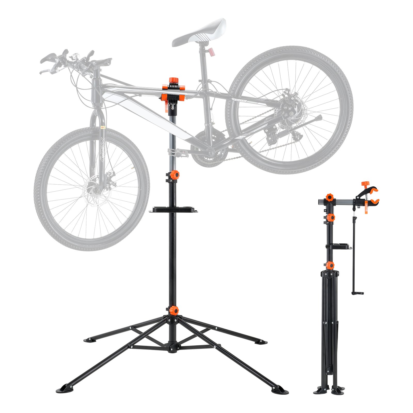 Soporte de reparación de bicicletas plegable, acero de alta resistencia, 80 libras