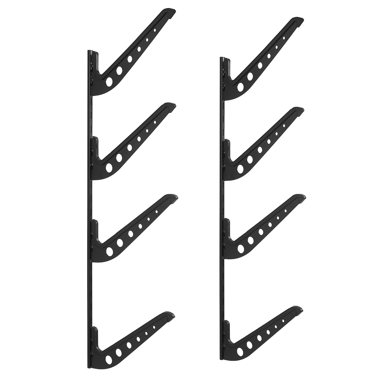 Soporte de pared horizontal de 4 niveles para tablas de surf, snowboard y esquí, ajustable.
