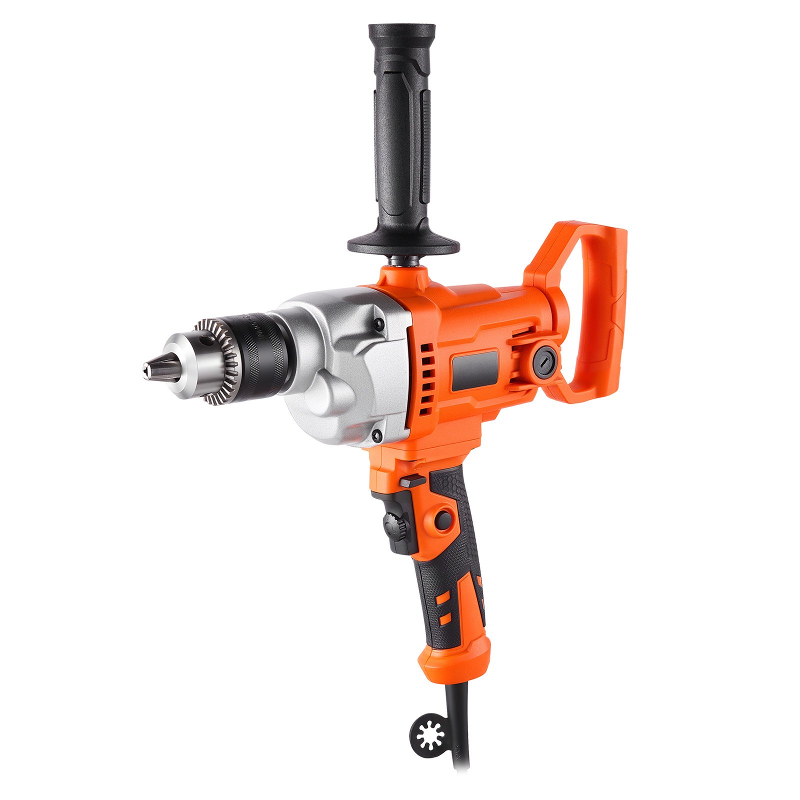 Taladro mezclador eléctrico con cable, 1/2 pulgada, 0-850 RPM, mango en D.