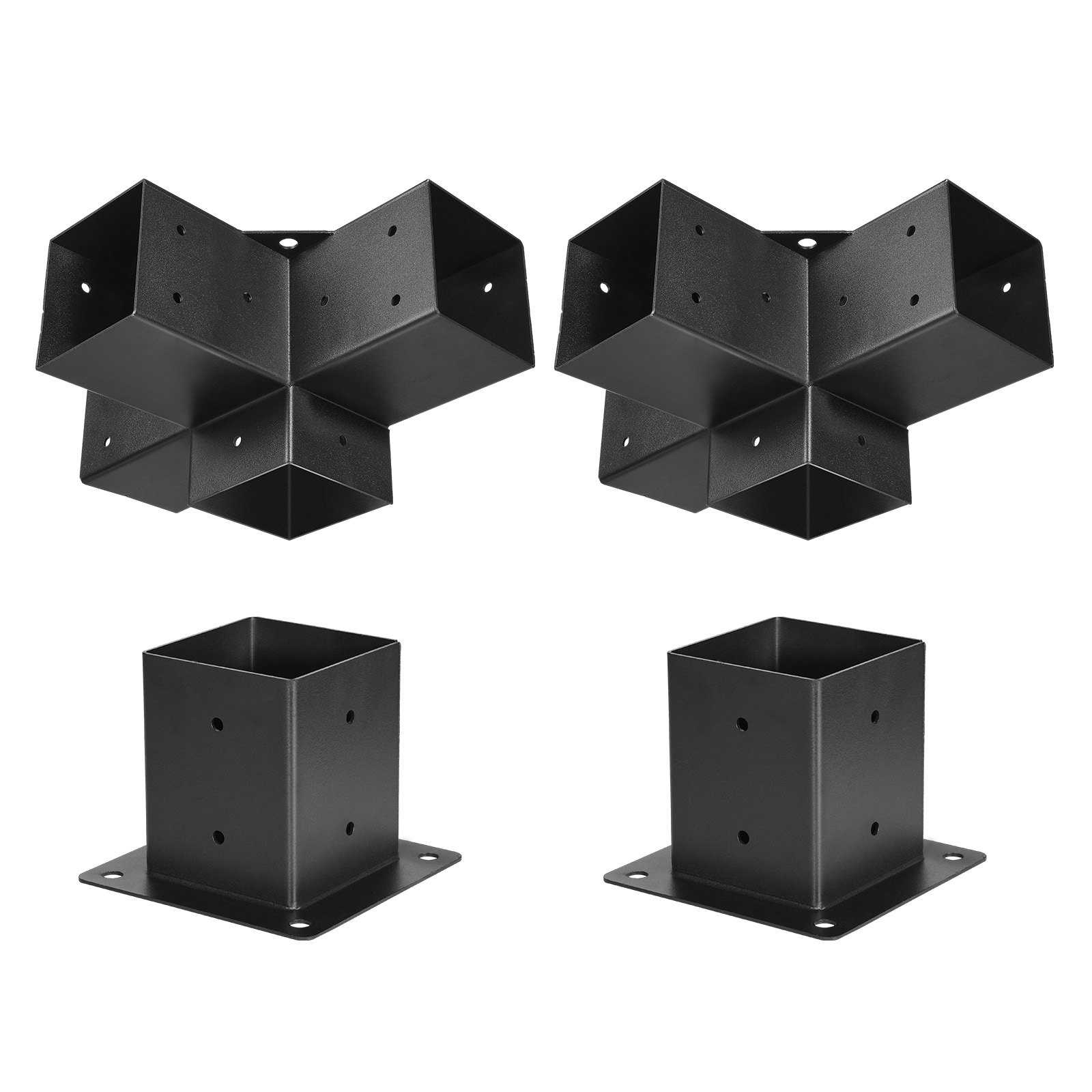 Kit de soportes para pérgola, 4x4 pulgadas, 2 piezas, de esquina resistente para madera.