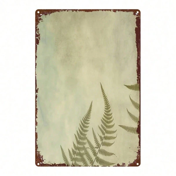 CIFbuy Letrero Metálico Vintage de Helecho 8x12 pulgadas - Decoración Nostálgica